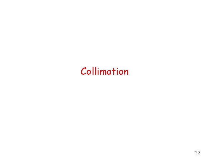 Collimation 32 