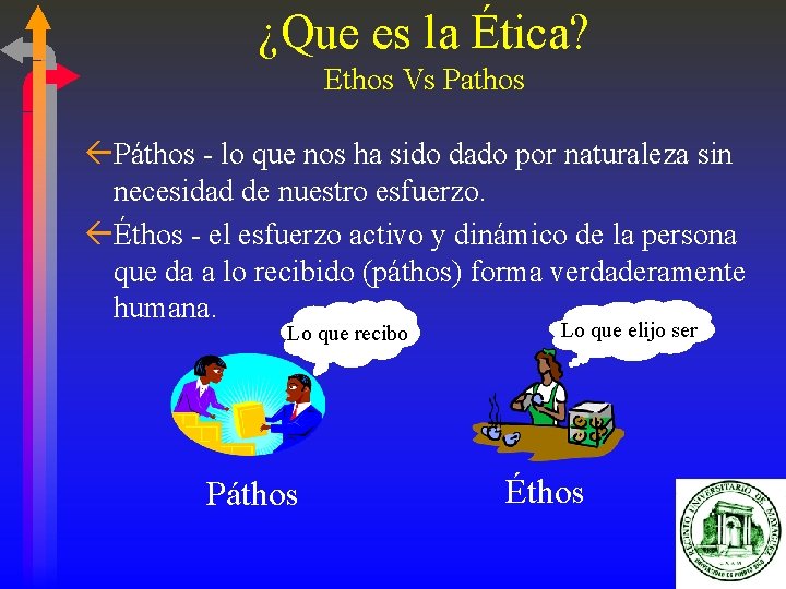 ¿Que es la Ética? Ethos Vs Pathos ßPáthos - lo que nos ha sido