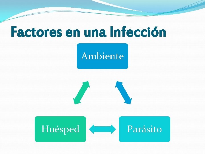 Factores en una Infección Ambiente Huésped Parásito Factores en una Infección Ambiente Huésped Parásito