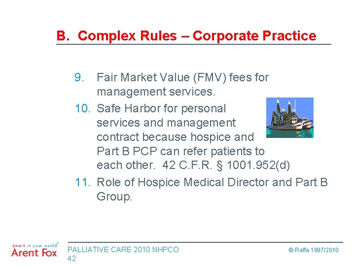 B. Complex Rules – Corporate Practice 9. Fair Market Value (FMV) fees for management