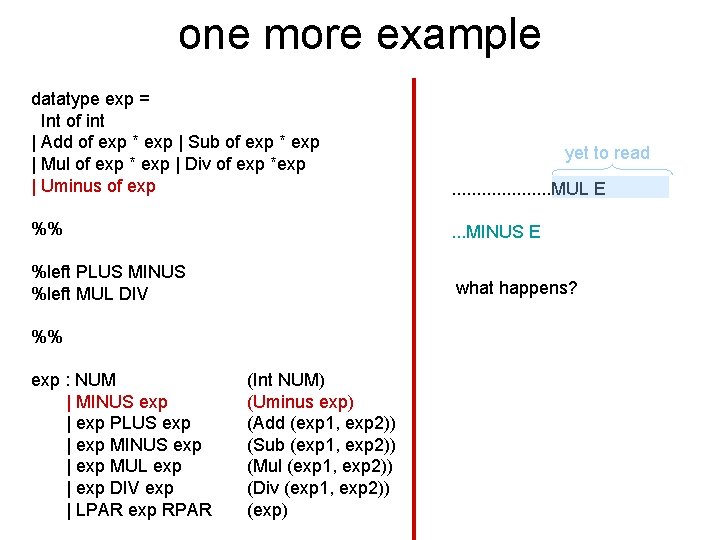 one more example datatype exp = Int of int | Add of exp *