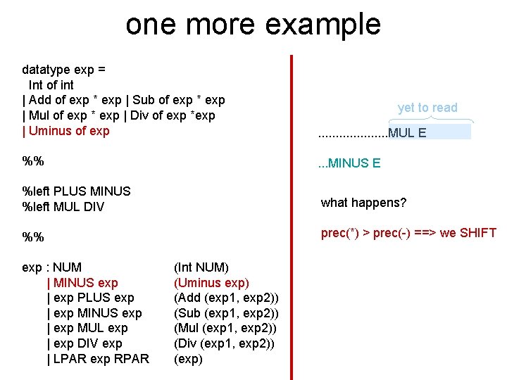 one more example datatype exp = Int of int | Add of exp *