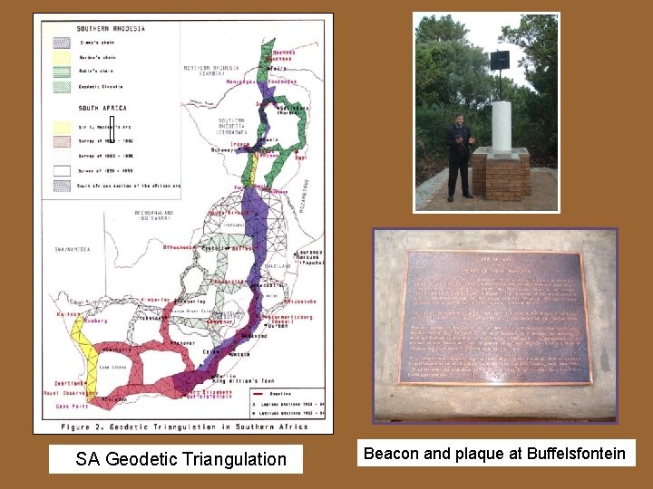 SA Geodetic Triangulation Beacon and plaque at Buffelsfontein 