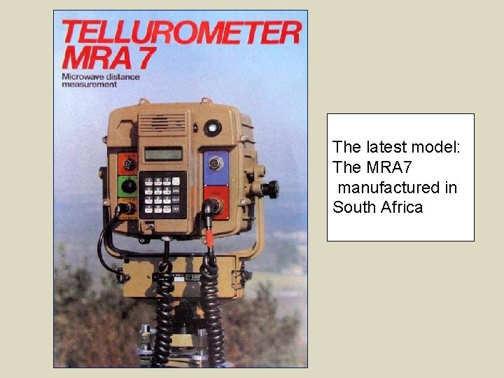 The latest model: The MRA 7 manufactured in South Africa 