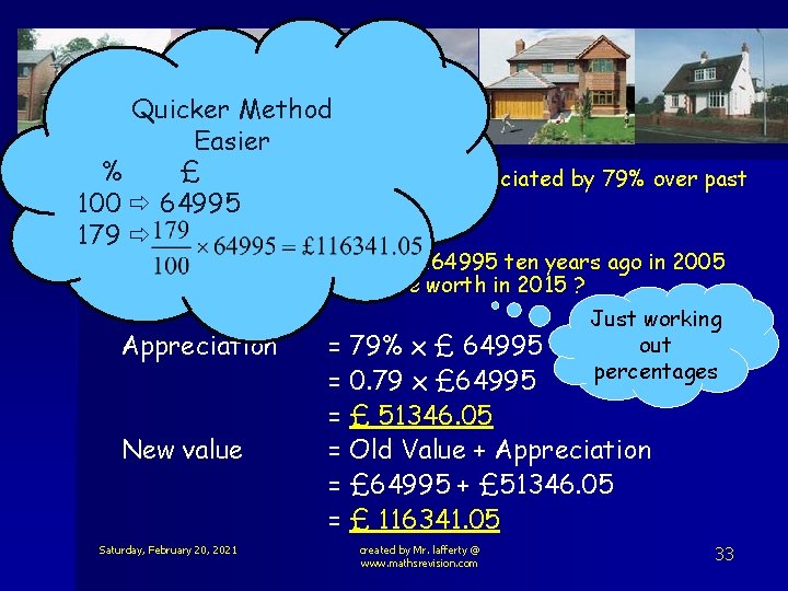 Quicker Method Easier N 5 Num %Average £ house price in Ayr has appreciated