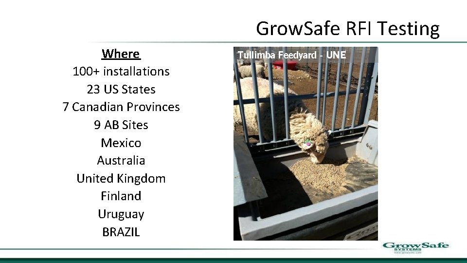 Grow. Safe RFI Testing Where 100+ installations 23 US States 7 Canadian Provinces 9