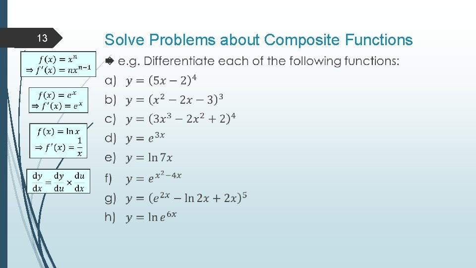 13 Solve Problems about Composite Functions 