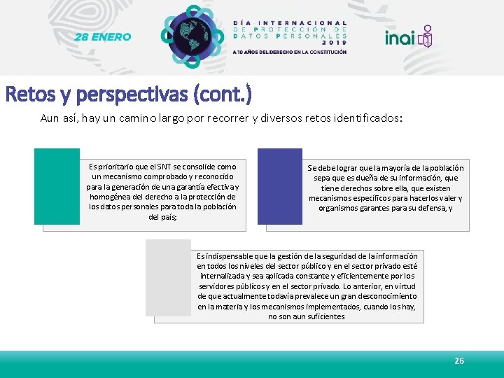 Retos y perspectivas (cont. ) Aun así, hay un camino largo por recorrer y
