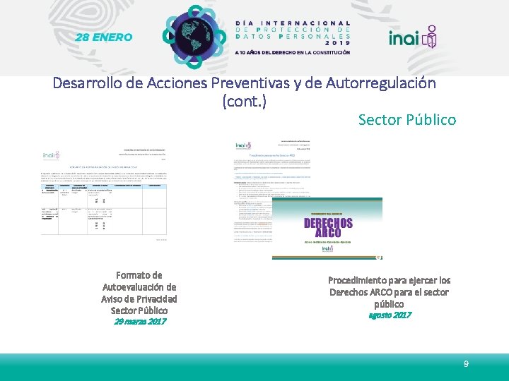 Desarrollo de Acciones Preventivas y de Autorregulación (cont. ) Sector Público Formato de Autoevaluación