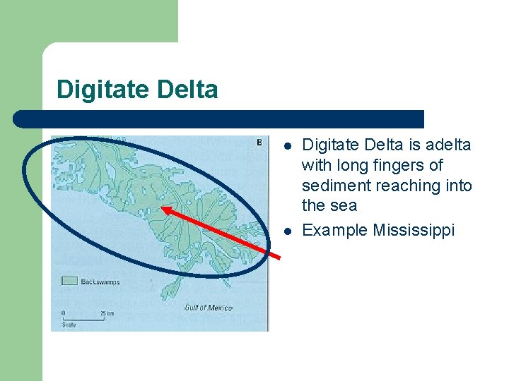 Digitate Delta l l Digitate Delta is adelta with long fingers of sediment reaching Digitate Delta l l Digitate Delta is adelta with long fingers of sediment reaching