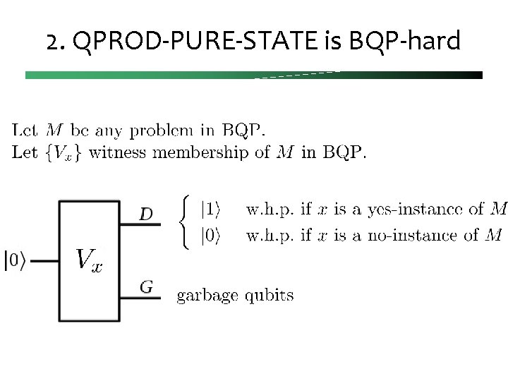 2. QPROD-PURE-STATE is BQP-hard 