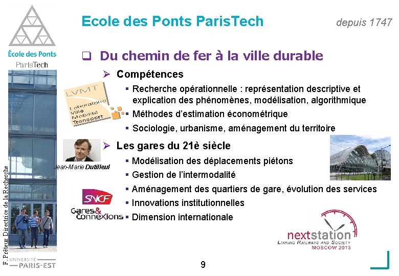 Ecole des Ponts Paris. Tech depuis 1747 q Du chemin de fer à la