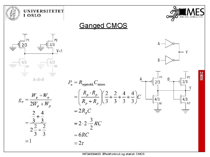Ganged CMOS 2008 INF 3400/4400 Effektforbruk og statisk CMOS 