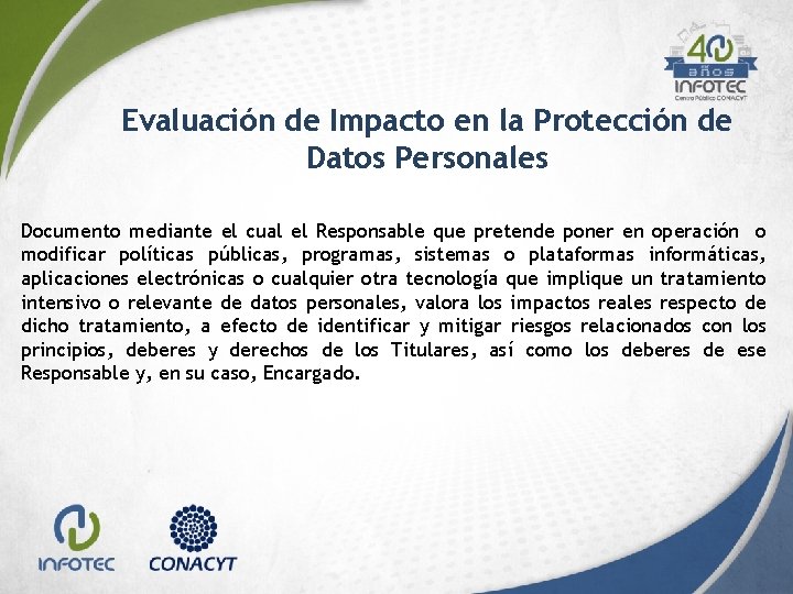 Evaluación de Impacto en la Protección de Datos Personales Documento mediante el cual el Evaluación de Impacto en la Protección de Datos Personales Documento mediante el cual el
