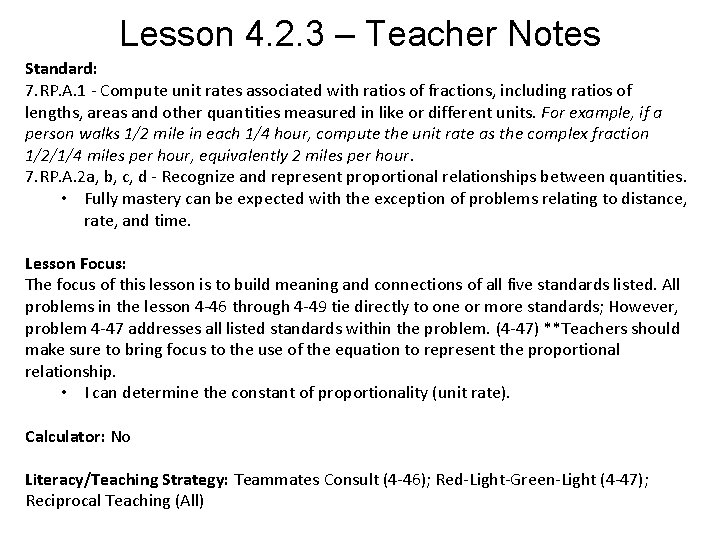 Lesson 4 2 3 Teacher Notes Standard 7
