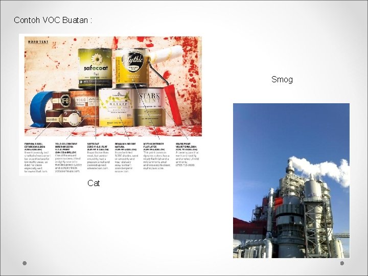 Contoh VOC Buatan : Smog Cat 