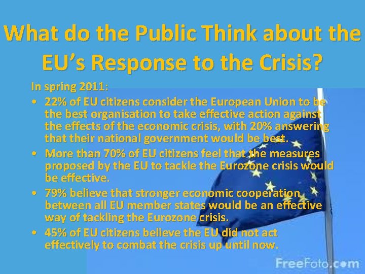What do the Public Think about the EU’s Response to the Crisis? In spring