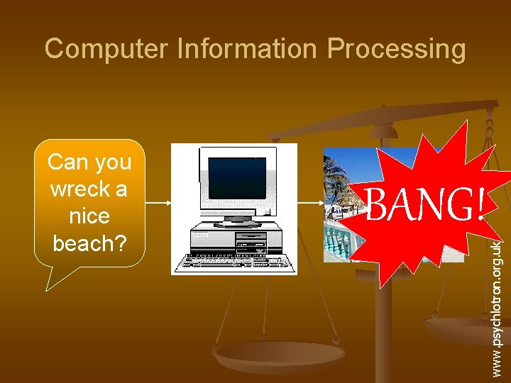 Computer Information Processing BANG! www. psychlotron. org. uk Can you wreck a nice beach?