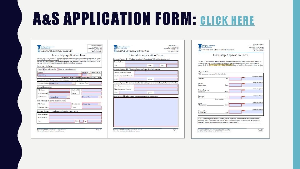 A&S APPLICATION FORM: CLICK HERE A&S APPLICATION FORM: CLICK HERE