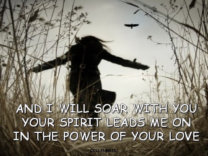 AND I WILL SOAR WITH YOUR SPIRIT LEADS ME ON IN THE POWER OF