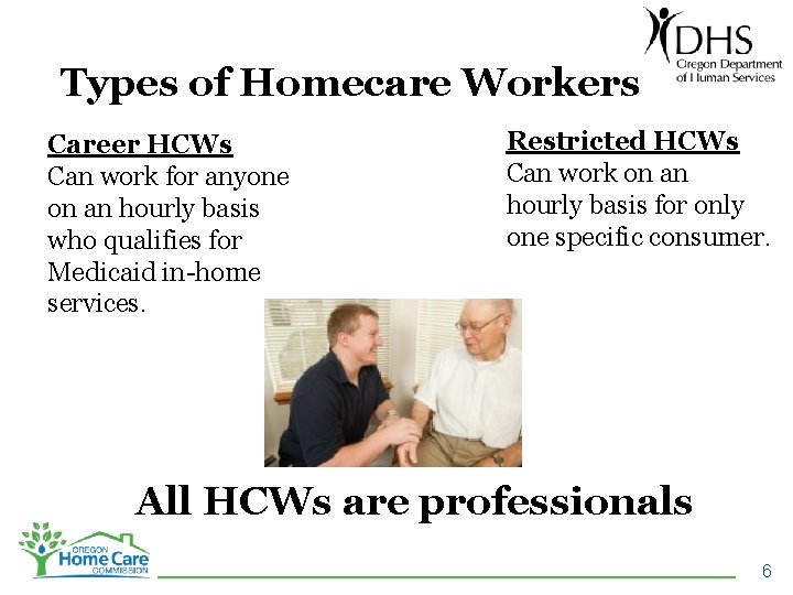 Types of Homecare Workers Career HCWs Can work for anyone on an hourly basis