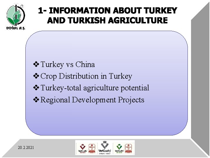v Turkey vs China v Crop Distribution in Turkey v Turkey-total agriculture potential v