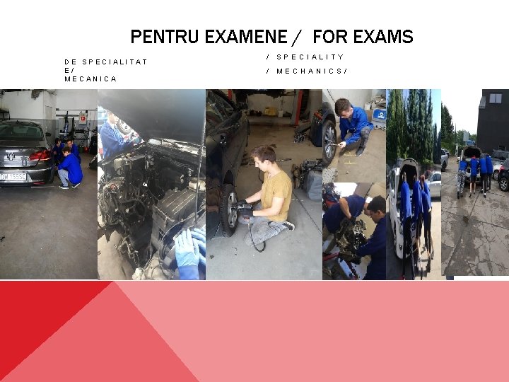 PENTRU EXAMENE / FOR EXAMS D E S P E C I A L