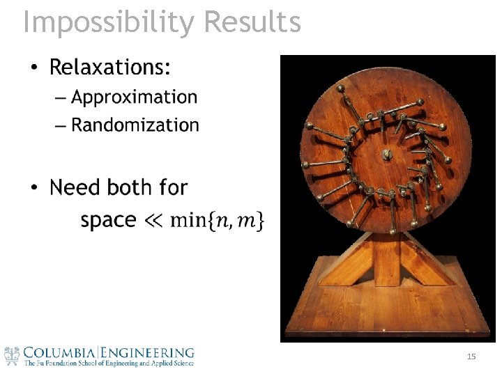 Impossibility Results • 15 