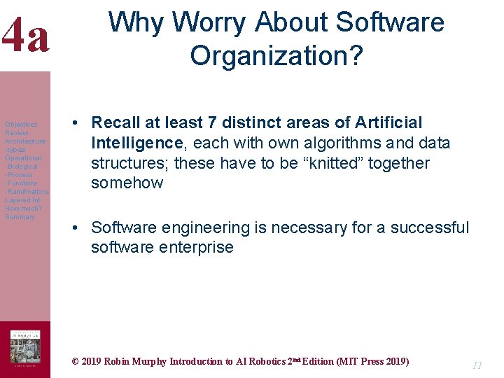 4 a Objectives Review Architecture -types Operational -Biological -Process -Functions -Ramifications Layered Int. How