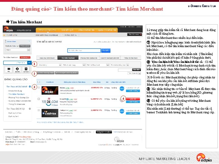 Đăng quảng cáo> Tìm kiếm theo merchant> Tìm kiếm Merchant 1 2 3 4