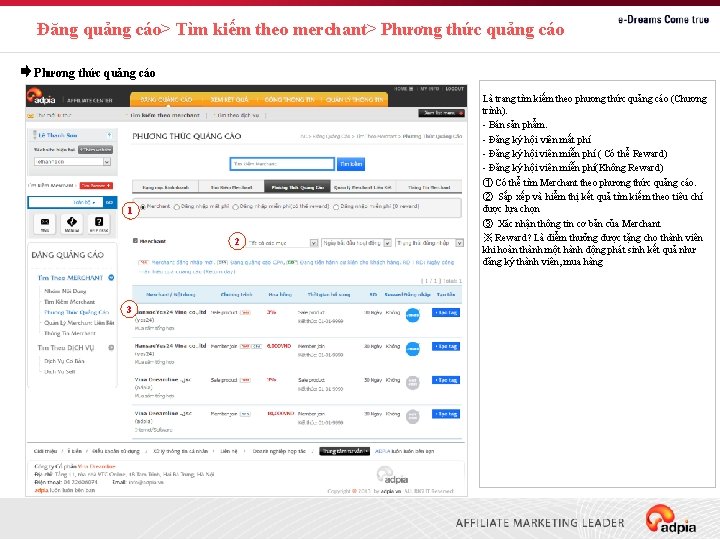 Đăng quảng cáo> Tìm kiếm theo merchant> Phương thức quảng cáo 1 2 Là