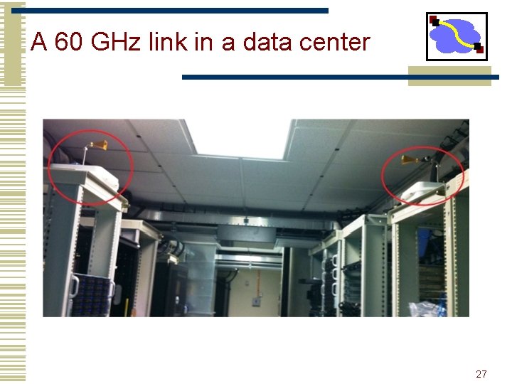 A 60 GHz link in a data center 27 