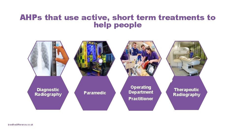 AHPs that use active, short term treatments to help people Diagnostic Radiography iseethedifference. co. AHPs that use active, short term treatments to help people Diagnostic Radiography iseethedifference. co.