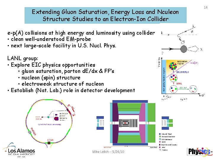 Extending Gluon Saturation, Energy Loss and Nculeon Structure Studies to an Electron-Ion Collider e-p(A)