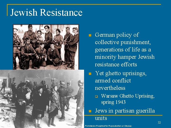 Jewish Resistance n n German policy of collective punishment, generations of life as a Jewish Resistance n n German policy of collective punishment, generations of life as a