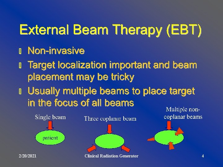 2/20/2021 Clinical Radiation Generator 4 