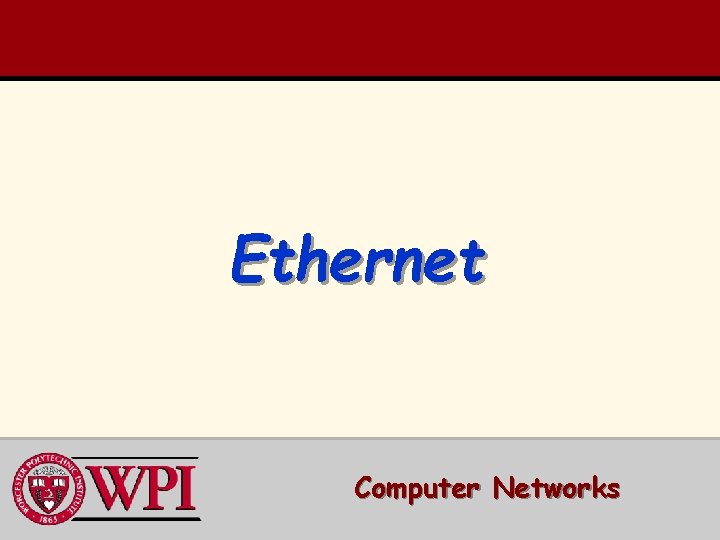 Ethernet Computer Networks 
