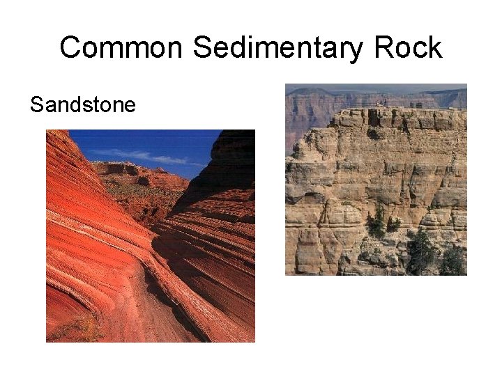 Common Sedimentary Rock Sandstone 