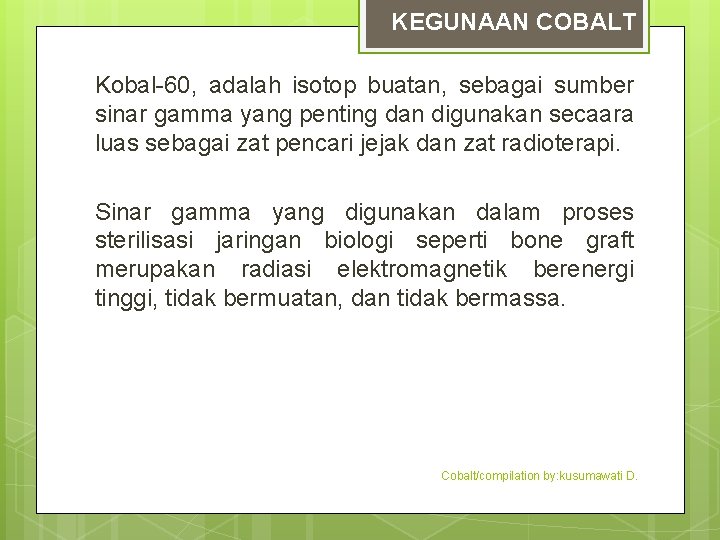 February 20 2021 Kimia Anorganik 3 Cobalt Tujuan