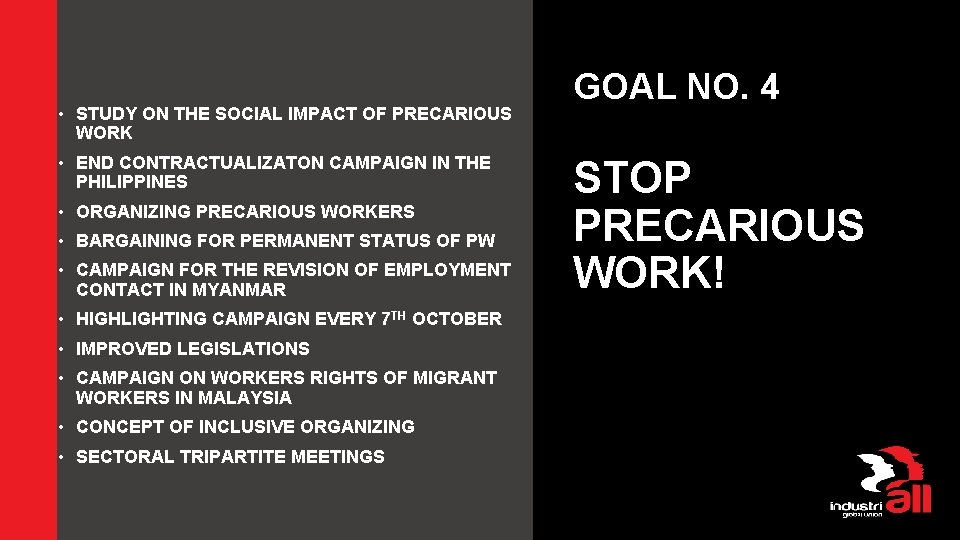  • STUDY ON THE SOCIAL IMPACT OF PRECARIOUS WORK • END CONTRACTUALIZATON CAMPAIGN