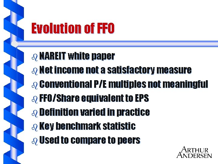 Evolution of FFO b NAREIT white paper b Net income not a satisfactory measure