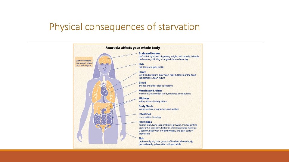 Physical consequences of starvation 