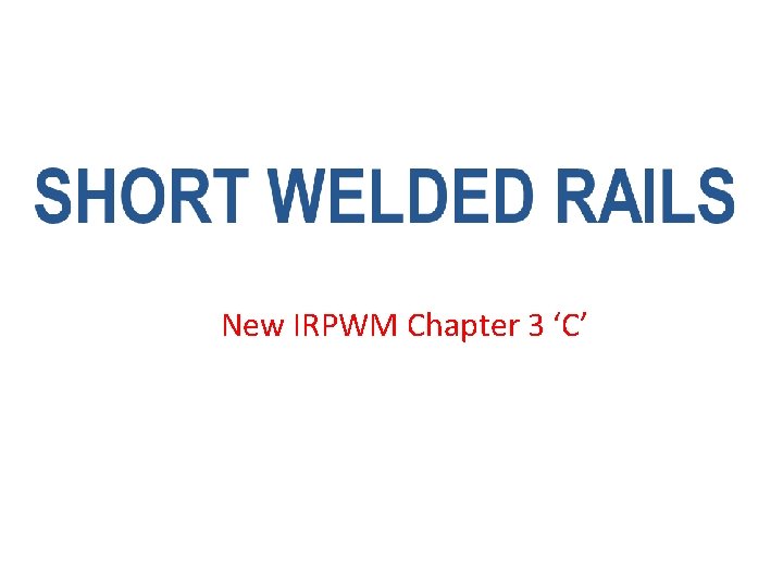 New IRPWM Chapter 3 ‘C’ 