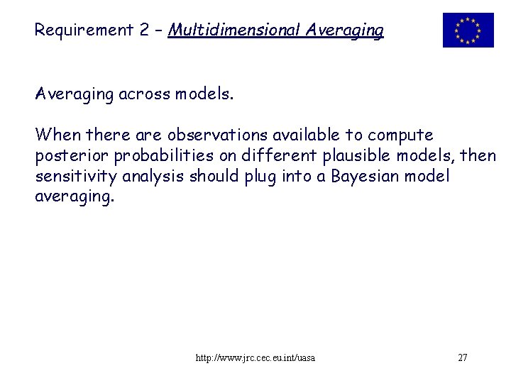 Requirement 2 – Multidimensional Averaging across models. When there are observations available to compute
