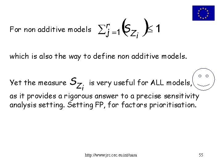For non additive models which is also the way to define non additive models.