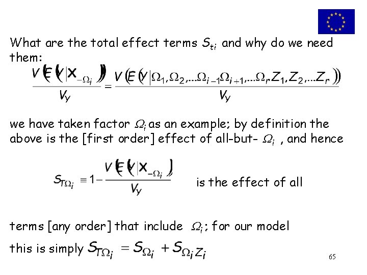 What are the total effect terms Sti and why do we need them: we