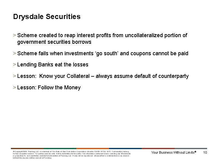Drysdale Securities > Scheme created to reap interest profits from uncollateralized portion of government