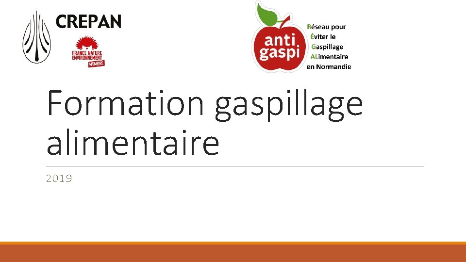 Formation gaspillage alimentaire 2019 