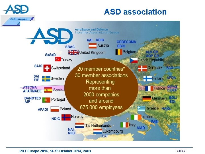 ASD association PDT Europe 2014, 14 -15 October 2014, Paris Slide 3 
