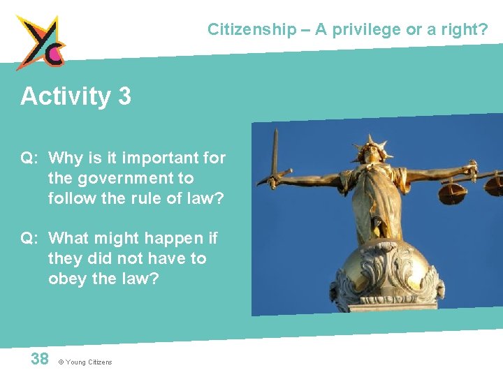 Citizenship – A privilege or a right? Activity 3 Q: Why is it important